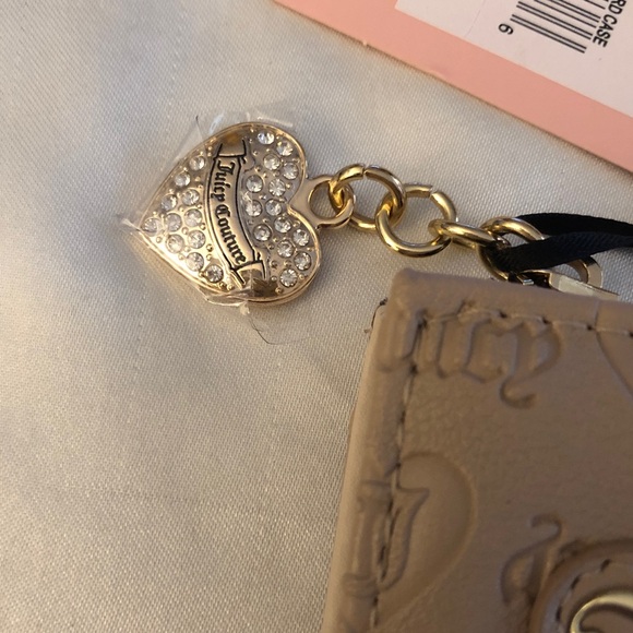 Juicy Couture Cafe Upgrade U L-Zip Faux Leather Card Case NWT - Picture 6 of 16